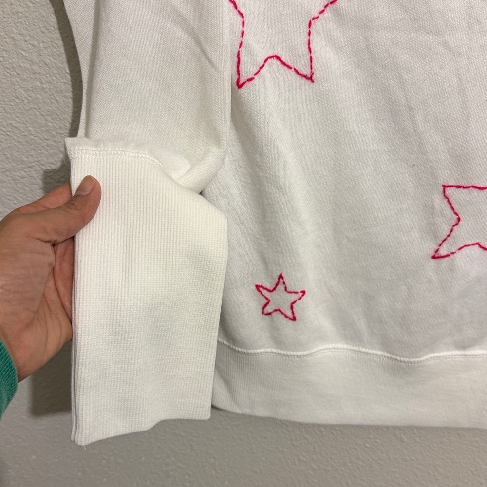 Hello Nite Pink Star Embroidery Long Sleeve Top Lightweight - Picture 4 of 5